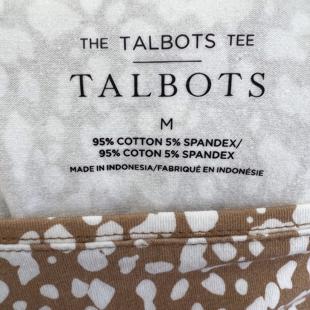 TALBOTS Cotton Long Sleeve Tee/ Rattan and Ivo - Picture 3 of 4
